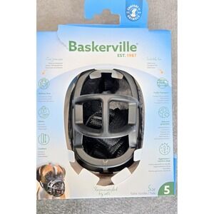 Baskerville Ultra Muzzle Size 5 Black Dog Basket Muzzle 62520F New